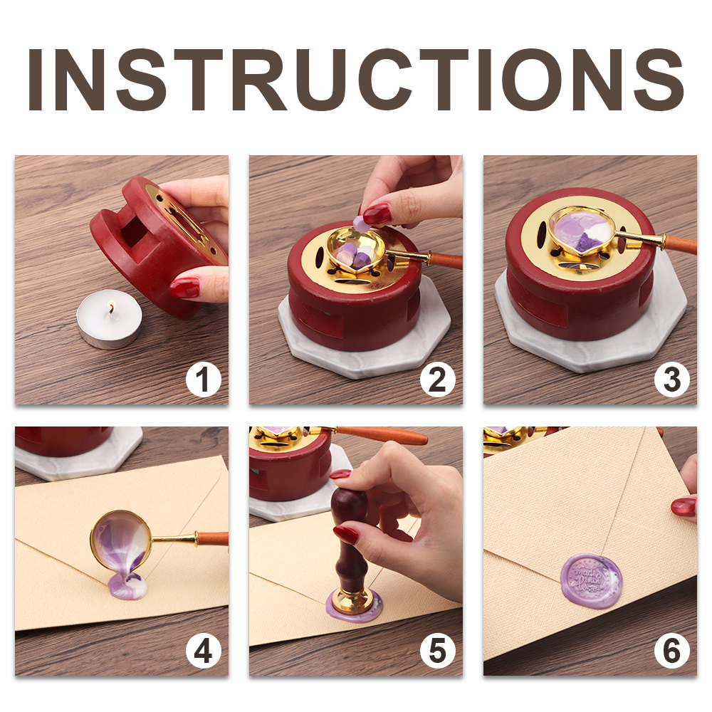 Vintage Wax Sealing Box Set Be - Gift Box Wrap Set บทวิจารณ์และราคา