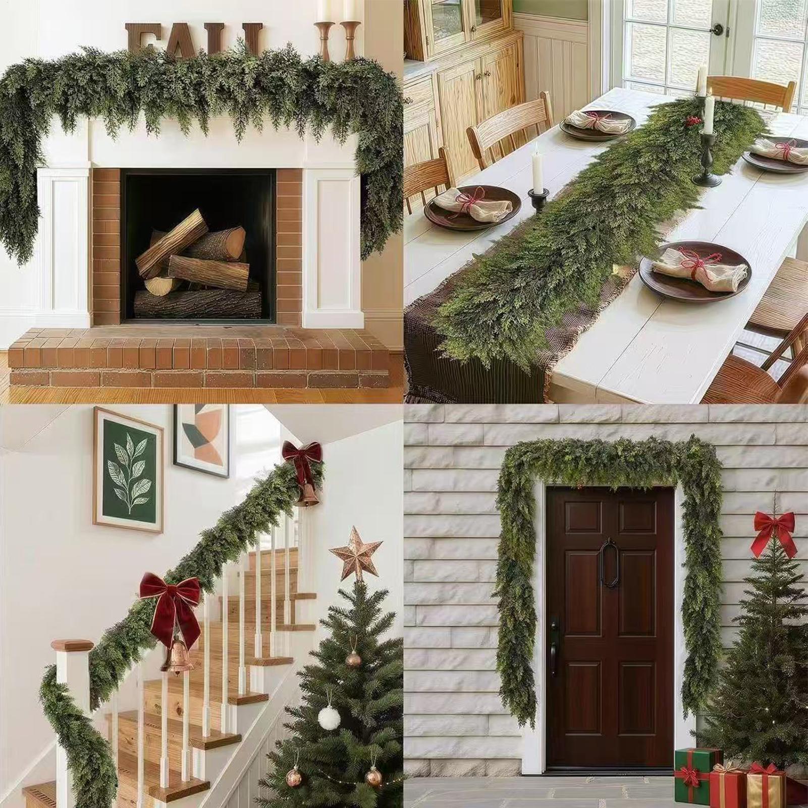 Christmas Garlands Artificial  - Christmas Wreath Fake บทวิจารณ์และราคา