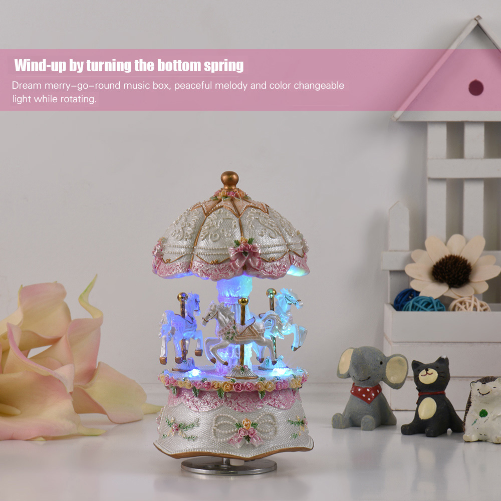 Luxury Dream 3-Horse Rotating  - Snow Globe Musical บทวิจารณ์และราคา