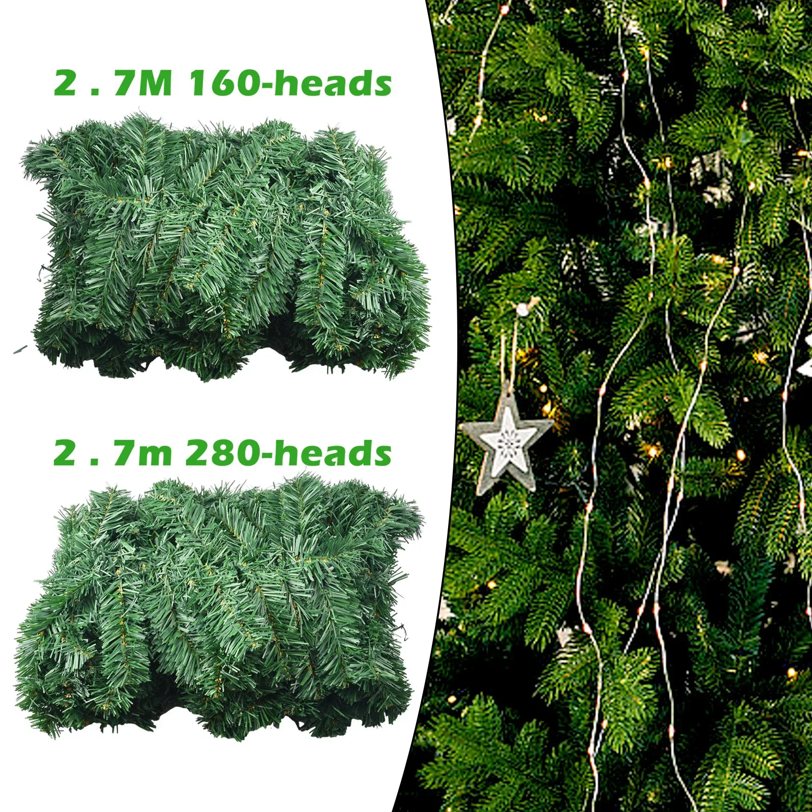 2.7M Artificial Green Christma - Christmas Wreath Fake บทวิจารณ์และราคา