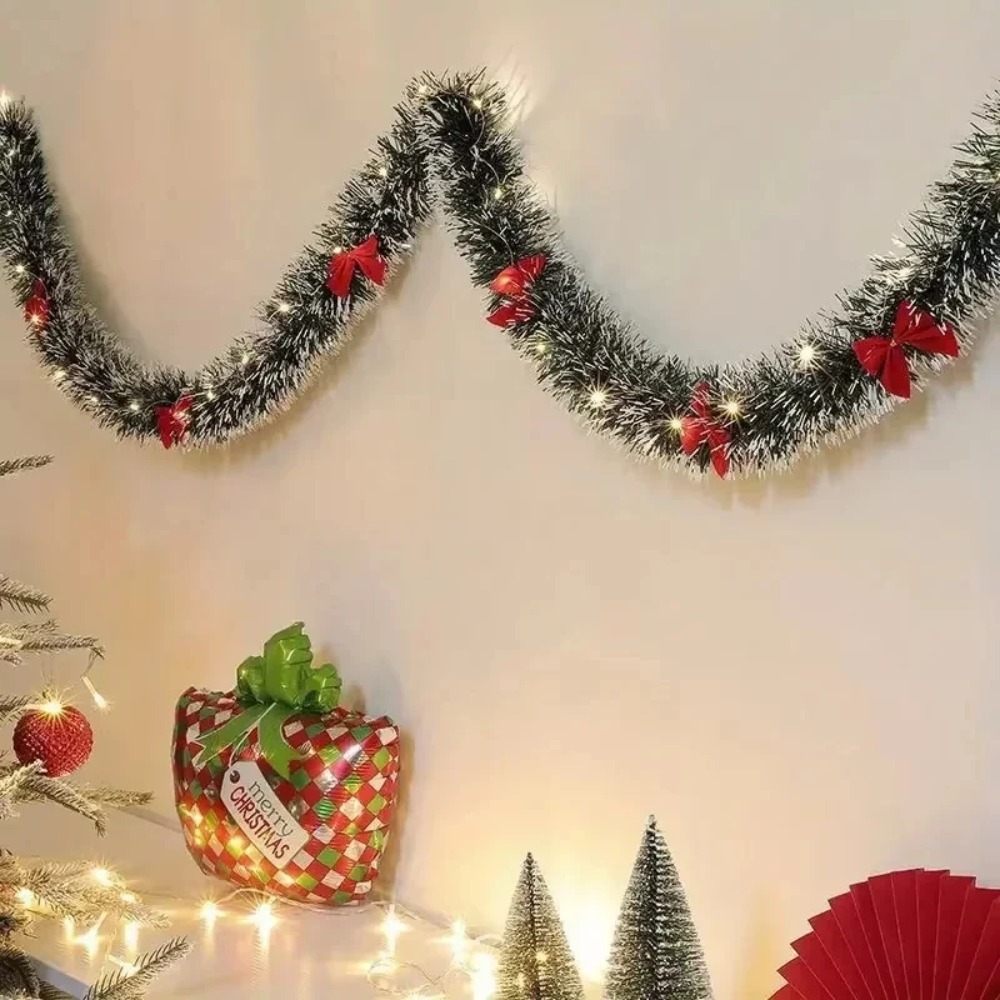 Christmas Tinsel Garland Artif - Tinsel Garland Decoration บทวิจารณ์และราคา
