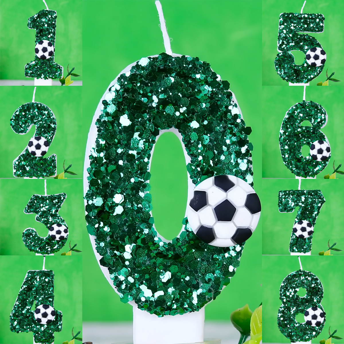 Boy Series 3D Green Football B - Holiday Candle Set บทวิจารณ์และราคา