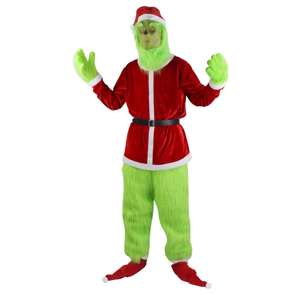 Merry Christmas Grinch Cosplay - Santa Hat Plush บทวิจารณ์และราคา
