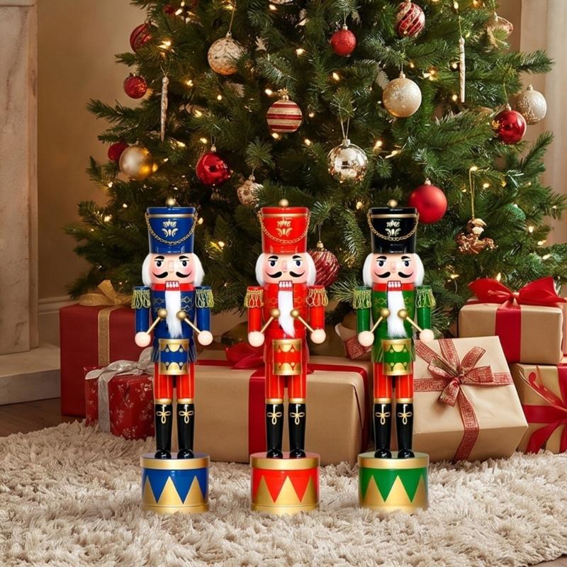 36Cm Wooden Nutcrackers Drum S - Nutcracker Figurine บทวิจารณ์และราคา