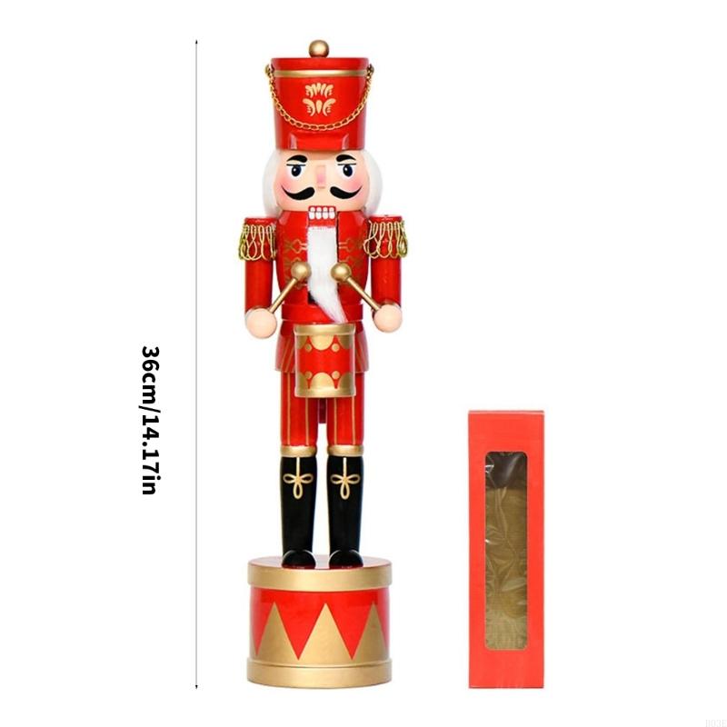 36Cm Wooden Nutcrackers Drum S - Nutcracker Figurine บทวิจารณ์และราคา