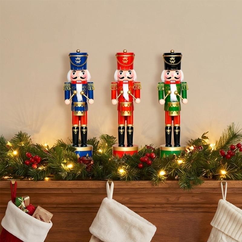 36Cm Wooden Nutcrackers Drum S - Nutcracker Figurine บทวิจารณ์และราคา