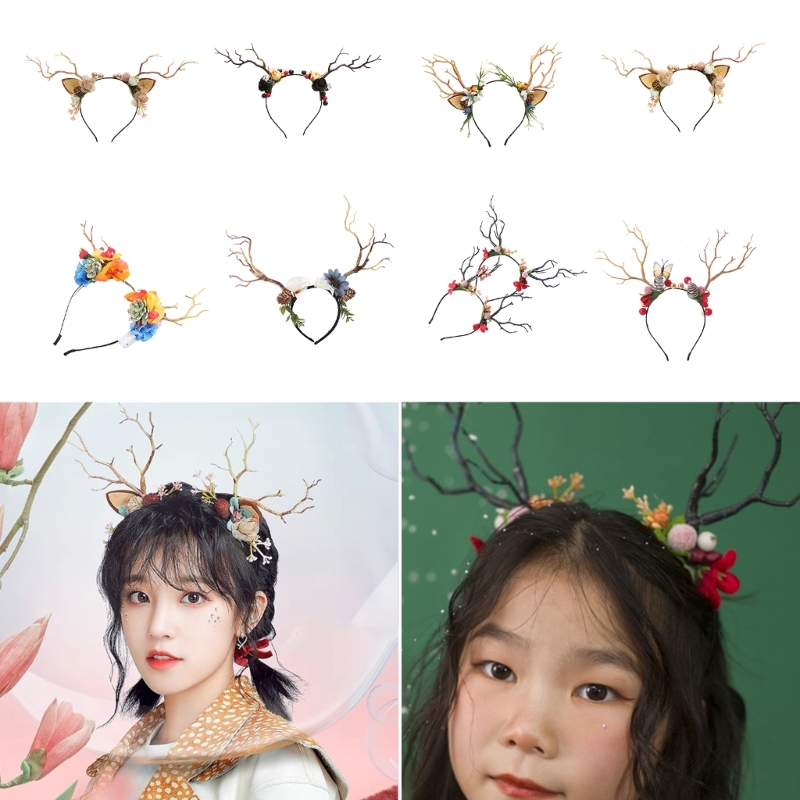 Branch Reindeer Antler Hair Ho - Reindeer Antlers Headband บทวิจารณ์และราคา