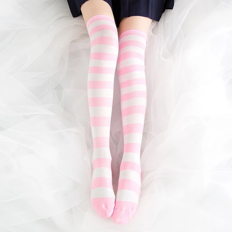 Cute Pink Blue Lolita Striped  - Christmas Stocking Hanging บทวิจารณ์และราคา