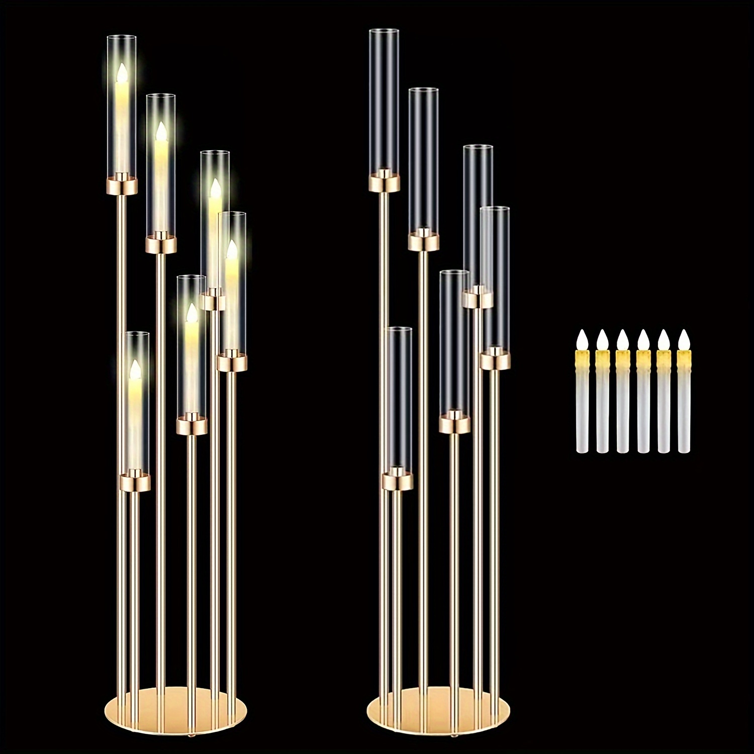 2 Sets Floor Candelabra 6 Arms - Holiday Candle Set บทวิจารณ์และราคา
