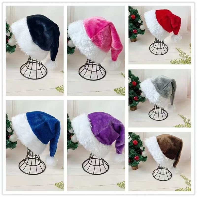 30*45cm Christmas Santa Hat Xm - Santa Hat Plush บทวิจารณ์และราคา