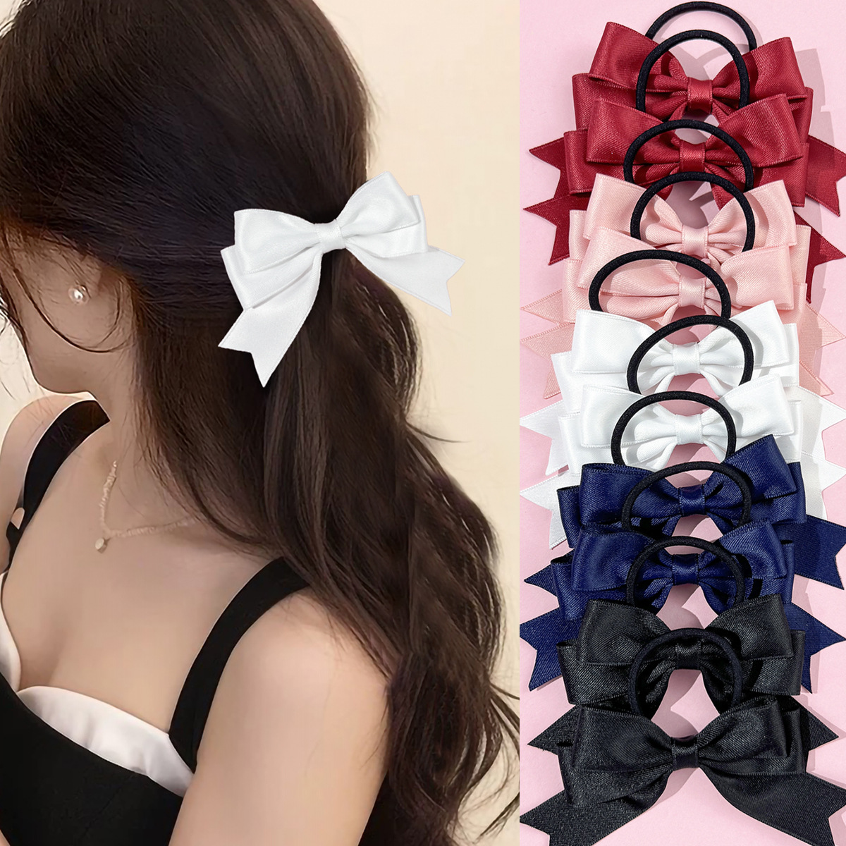 2 Pieces of Bow Hair Ties, Swe - Ribbon Bow Gift บทวิจารณ์และราคา
