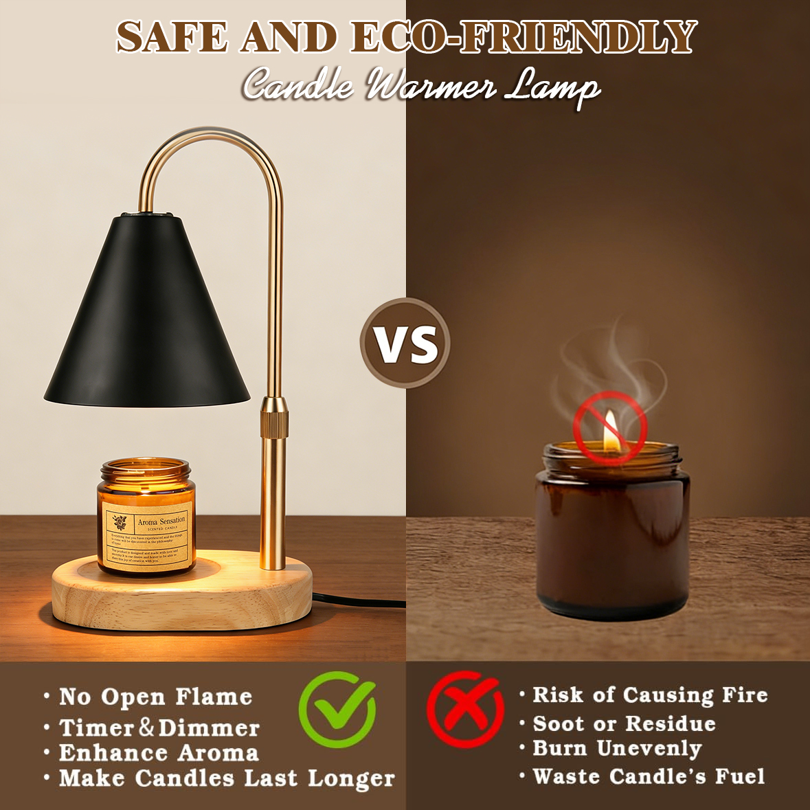 Black Candle Warmer Lamp with  - Holiday Candle Set บทวิจารณ์และราคา