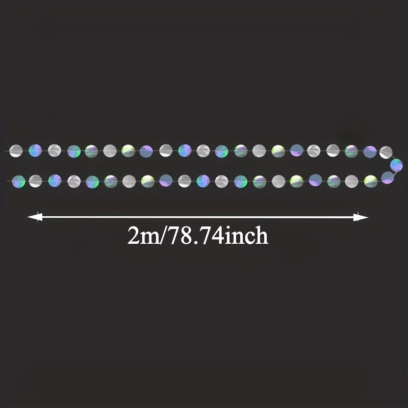 1pc Shimmering Iridescent Circ - Tinsel Garland Decoration บทวิจารณ์และราคา