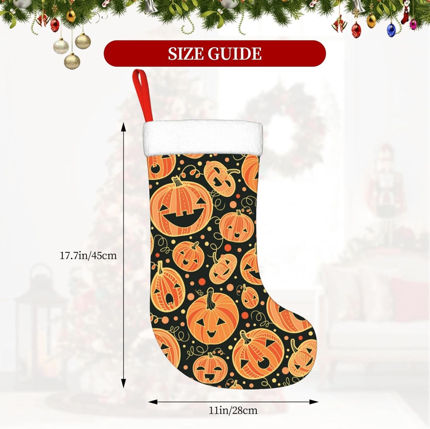 Halloween Pumpkin Christmas St - Christmas Stocking Hanging บทวิจารณ์และราคา