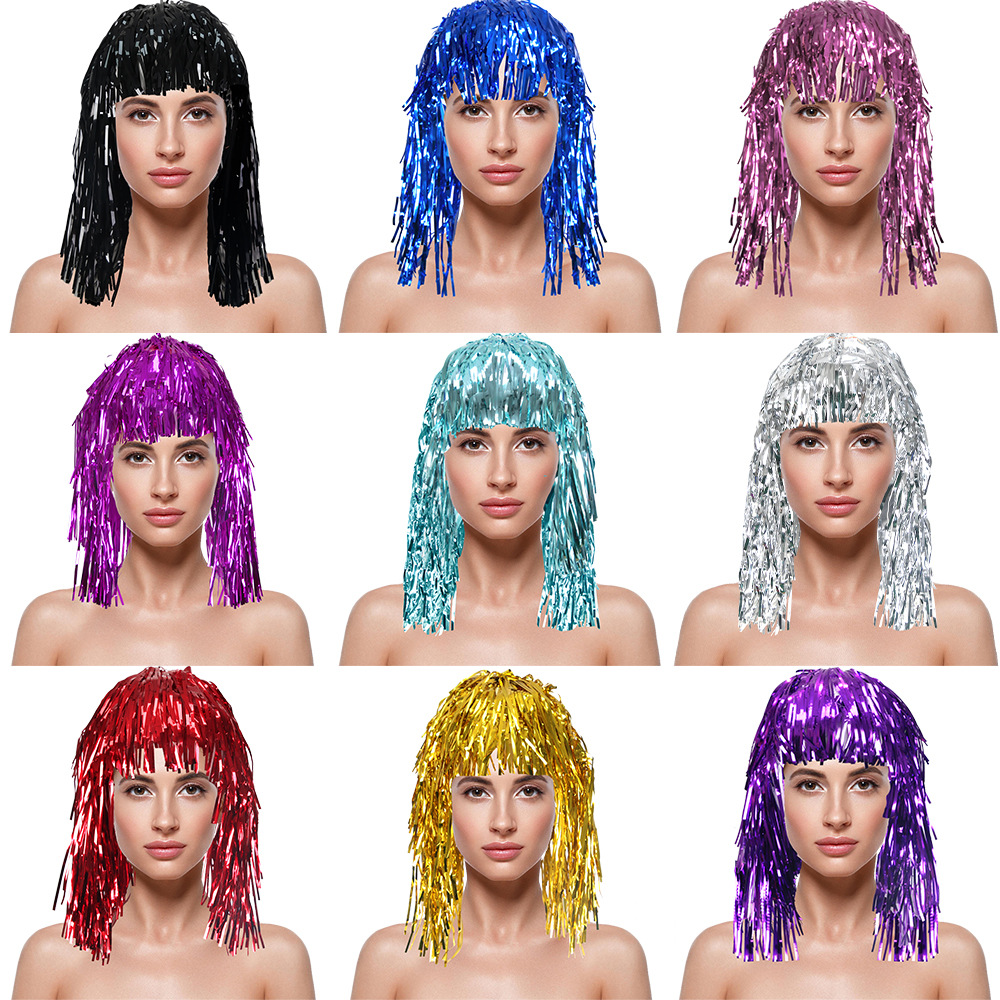 Cosplay Disco Wig Foil Tinsel  - Tinsel Garland Decoration บทวิจารณ์และราคา