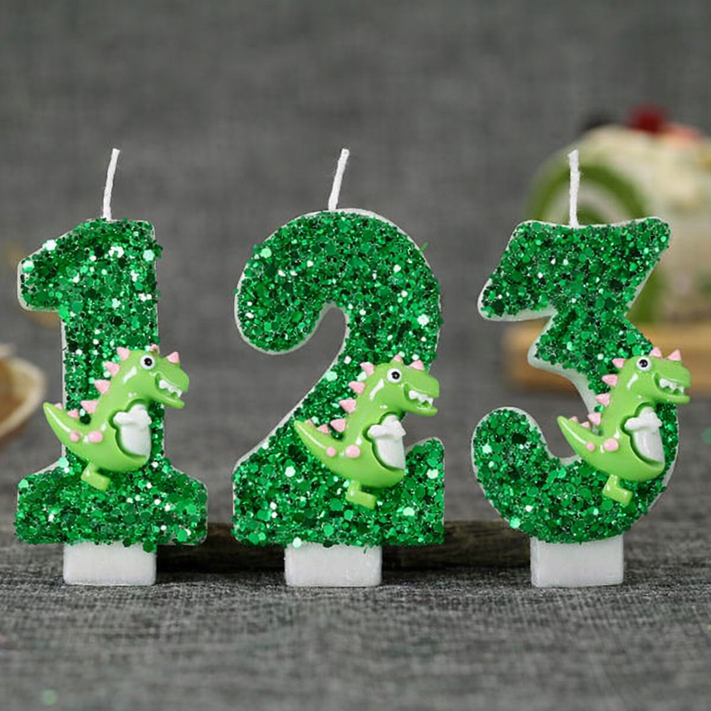 Cartoon Dinosaur Digital Birth - Holiday Candle Set บทวิจารณ์และราคา