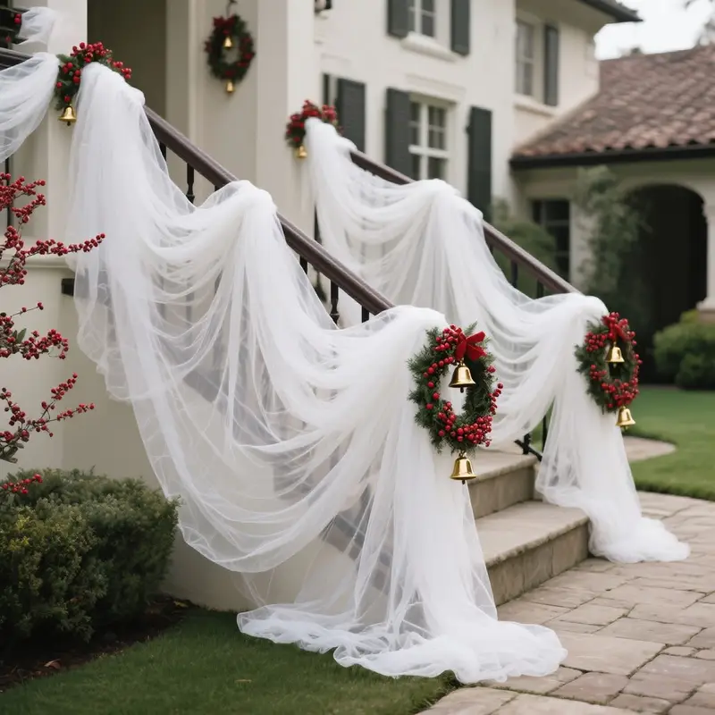 DIY Decoration Tulle Arch Drap - Christmas Table Runner บทวิจารณ์และราคา