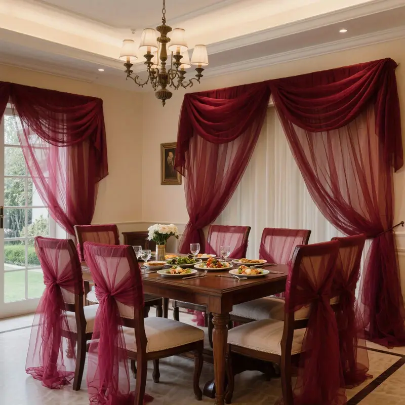 DIY Decoration Tulle Arch Drap - Christmas Table Runner บทวิจารณ์และราคา