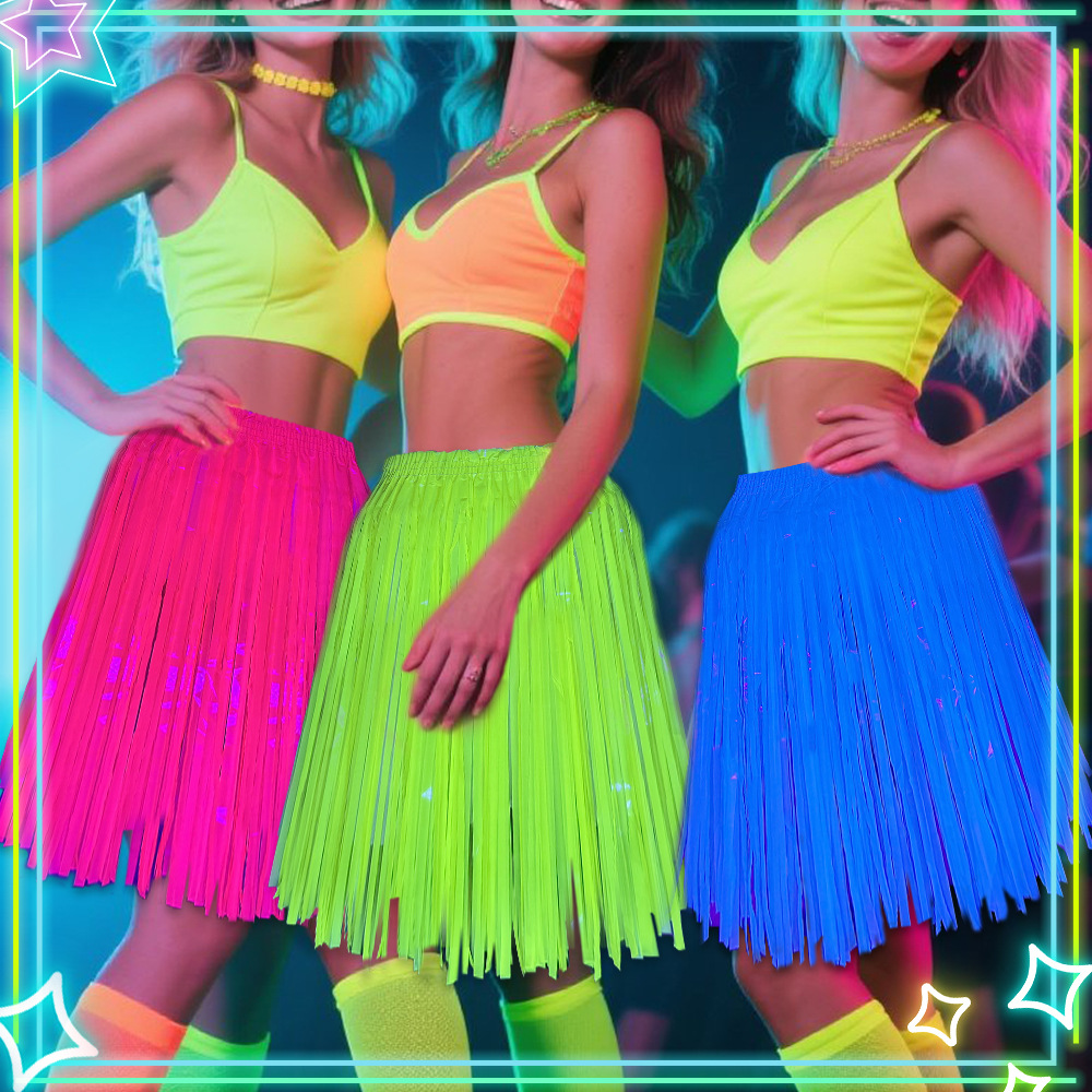 Neon Fluorescent Tinsel Skirt, - Tinsel Garland Decoration บทวิจารณ์และราคา