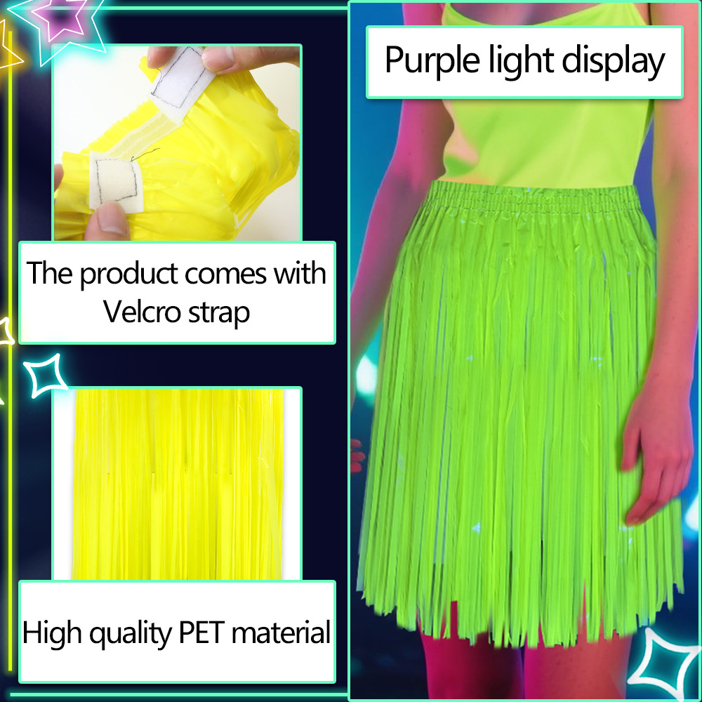Neon Fluorescent Tinsel Skirt, - Tinsel Garland Decoration บทวิจารณ์และราคา