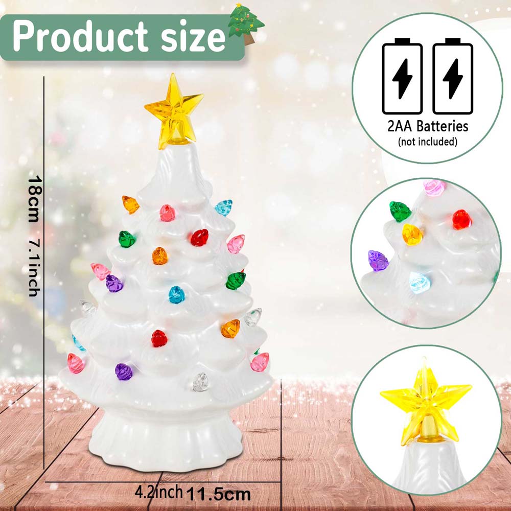 7 Inch Ceramic Christmas Villa - Star Tree Topper บทวิจารณ์และราคา