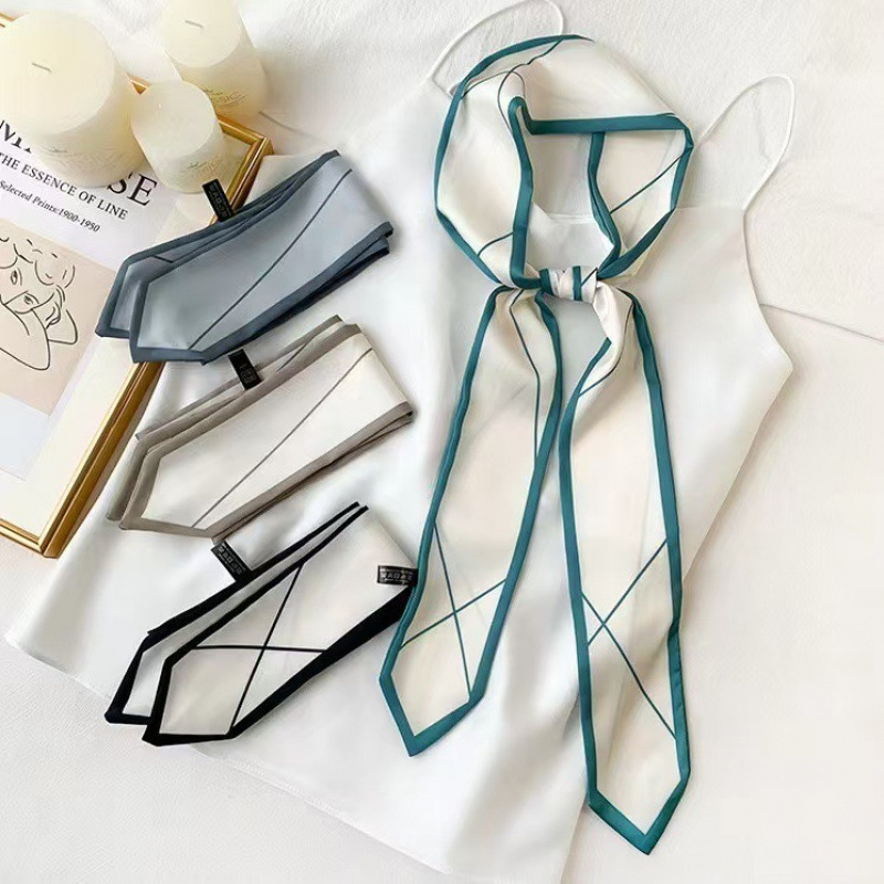 Versatile silk scarf, thin, lo - Ribbon Bow Gift บทวิจารณ์และราคา