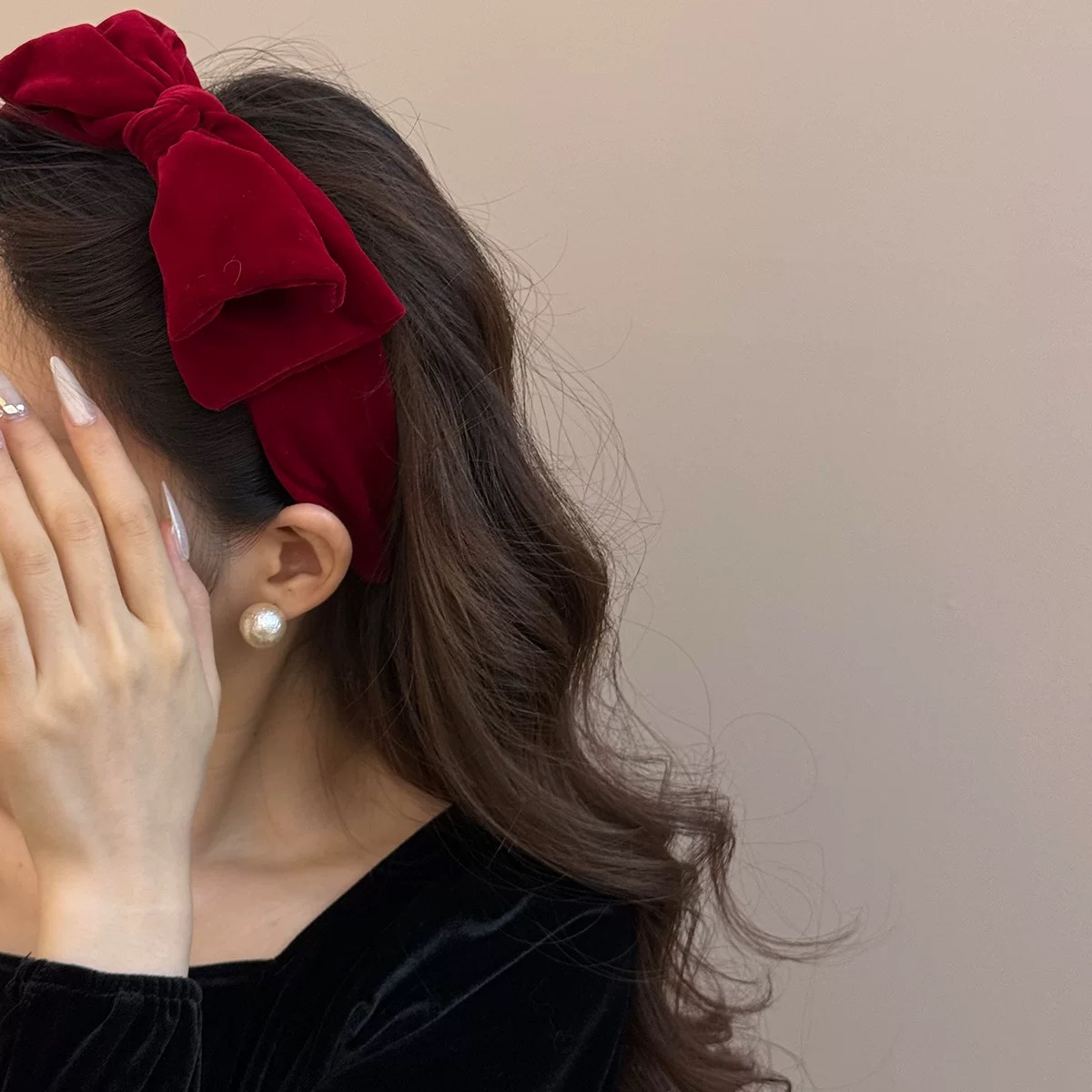 AWAYTR 1pc Large Velvet Bow Ha - Ribbon Bow Gift บทวิจารณ์และราคา