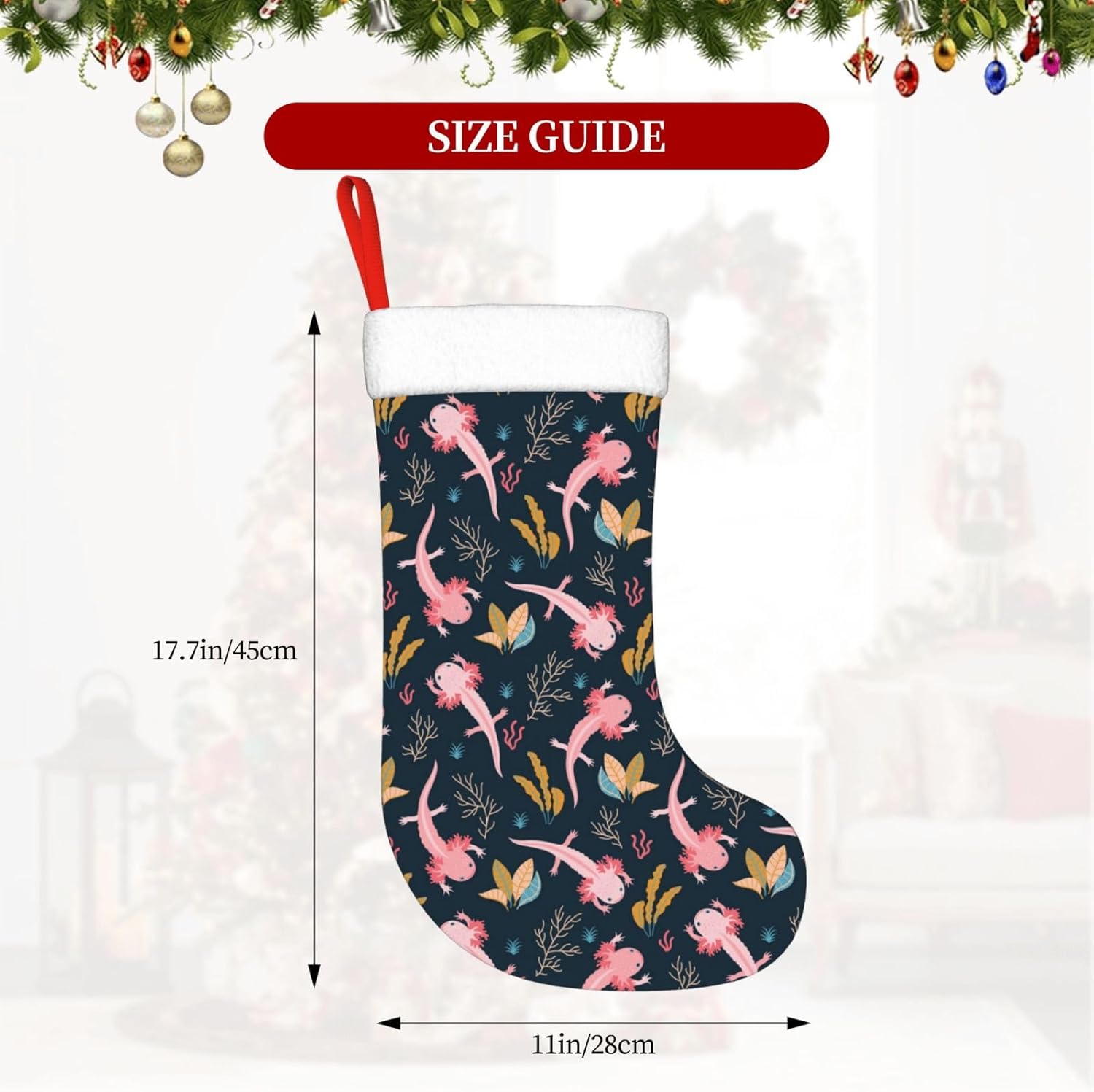 Cute Axolotl Christmas Stockin - Christmas Stocking Hanging บทวิจารณ์และราคา