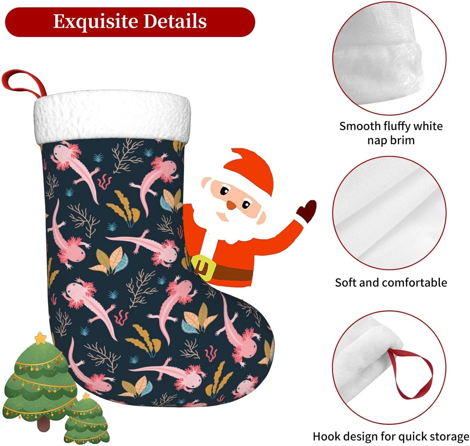 Cute Axolotl Christmas Stockin - Christmas Stocking Hanging บทวิจารณ์และราคา