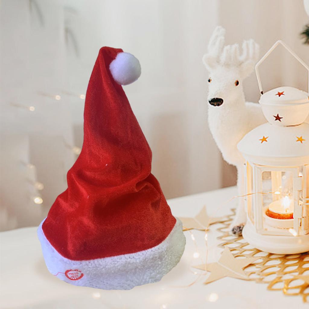 Singing Dancing Santa Hats Dec - Santa Hat Plush บทวิจารณ์และราคา