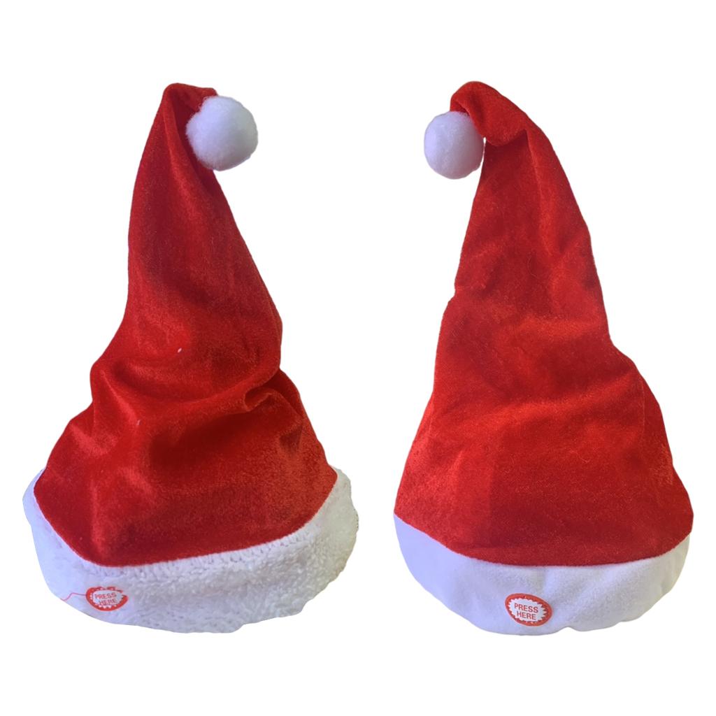 Singing Dancing Santa Hats Dec - Santa Hat Plush บทวิจารณ์และราคา