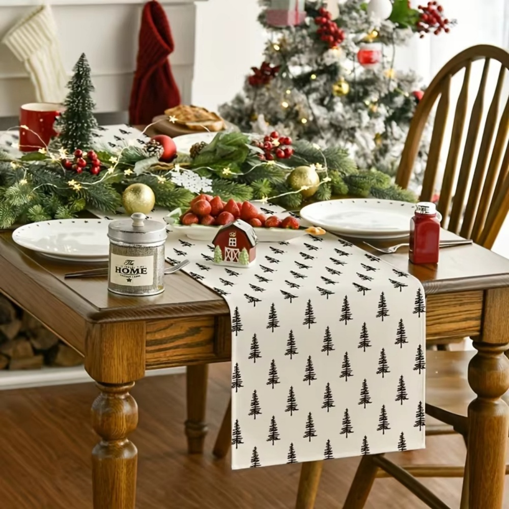 Minimalist Christmas Tree Tabl - Christmas Table Runner บทวิจารณ์และราคา