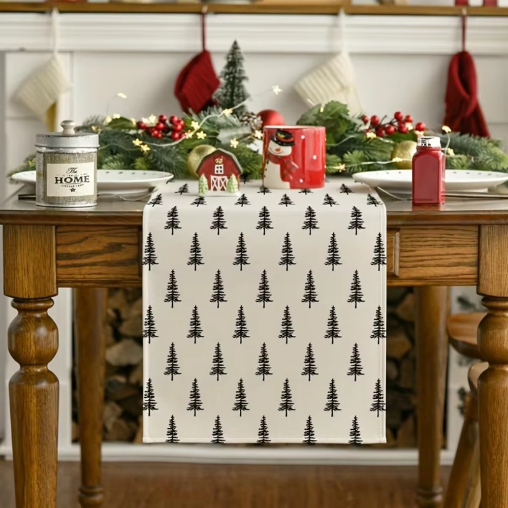Minimalist Christmas Tree Tabl - Christmas Table Runner บทวิจารณ์และราคา