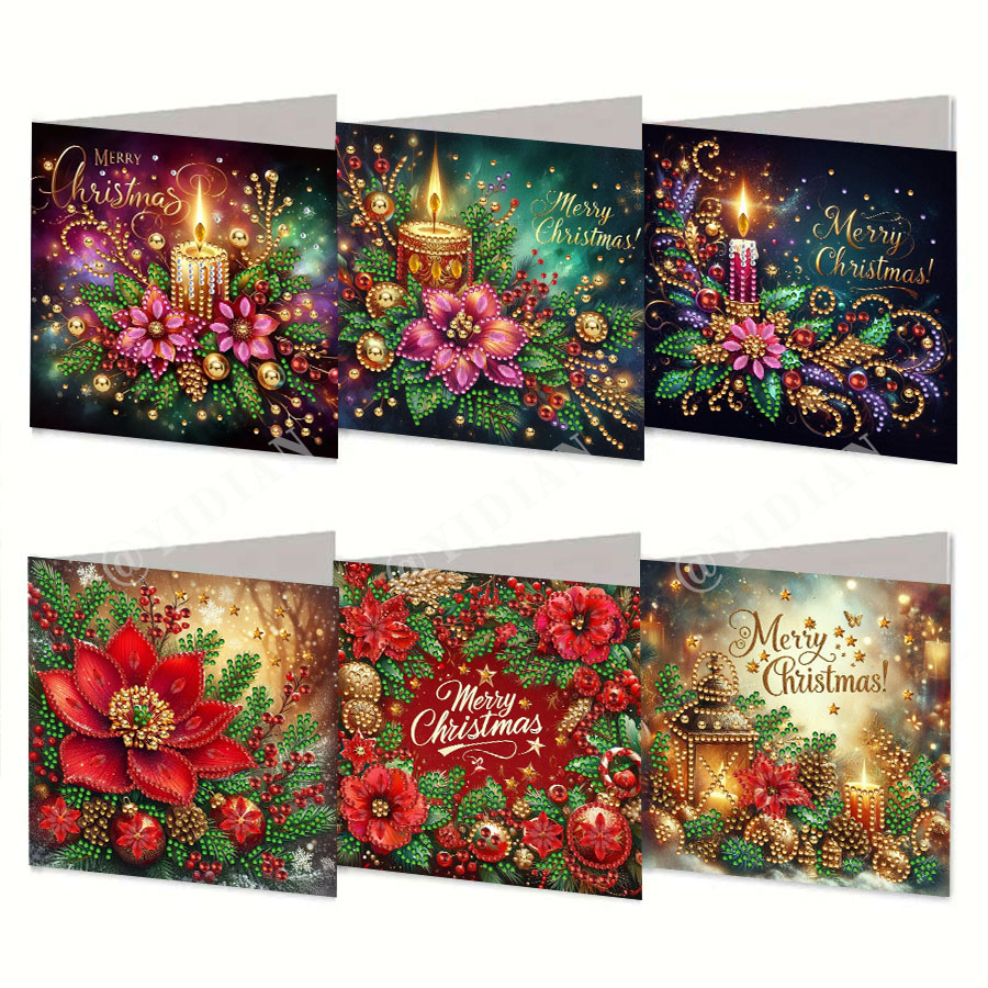 6-piece Christmas diamond pain - Holiday Candle Set บทวิจารณ์และราคา