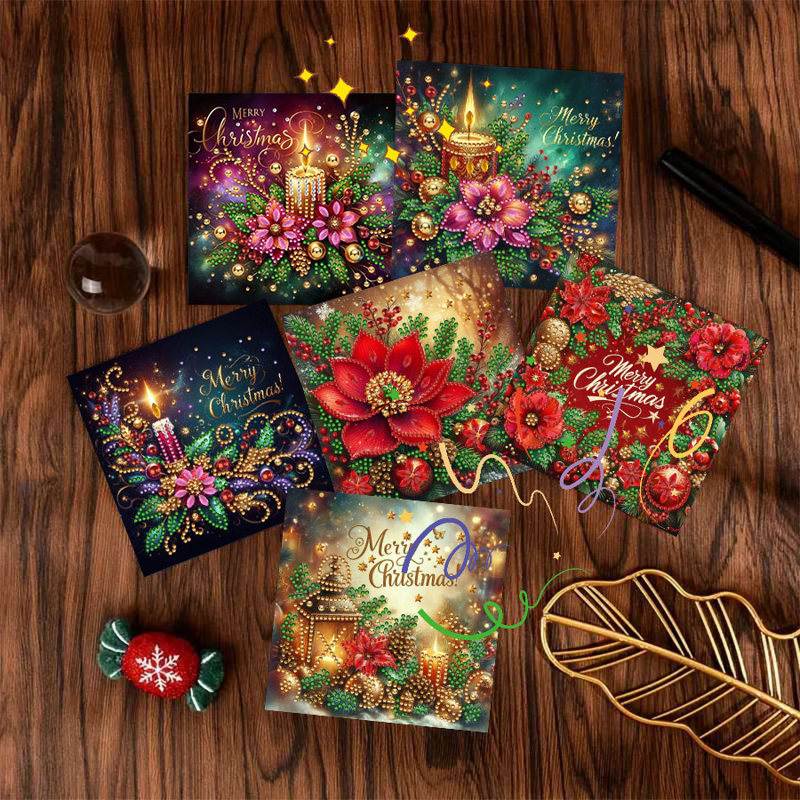 6-piece Christmas diamond pain - Holiday Candle Set บทวิจารณ์และราคา