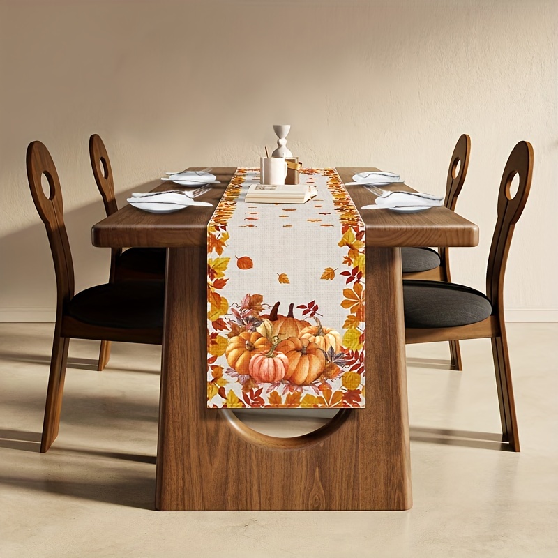 1pc Thanksgiving & Halloween T - Christmas Table Runner บทวิจารณ์และราคา