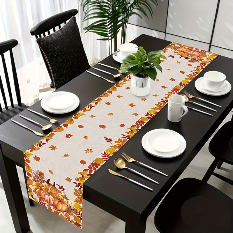 1pc Thanksgiving & Halloween T - Christmas Table Runner บทวิจารณ์และราคา