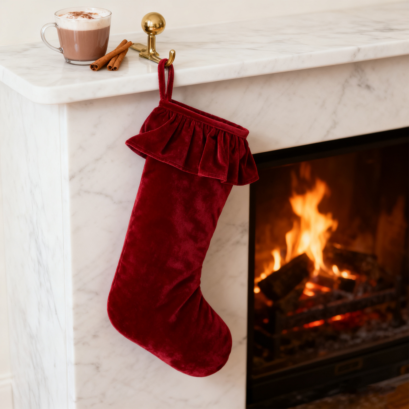 Velvet Christmas Stocking Holi - Christmas Stocking Hanging บทวิจารณ์และราคา