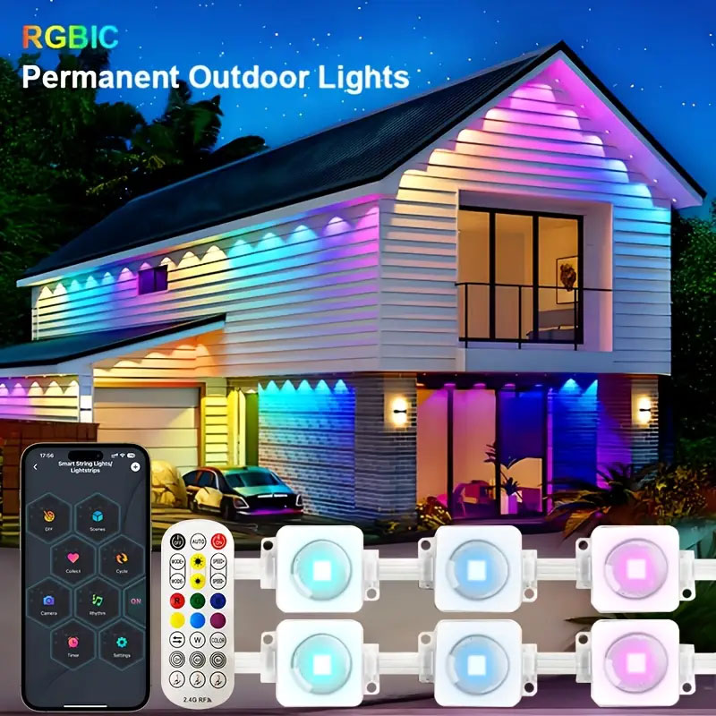 Smart RGBIC Outdoor Permanent  - Christmas Lights Outdoor บทวิจารณ์และราคา