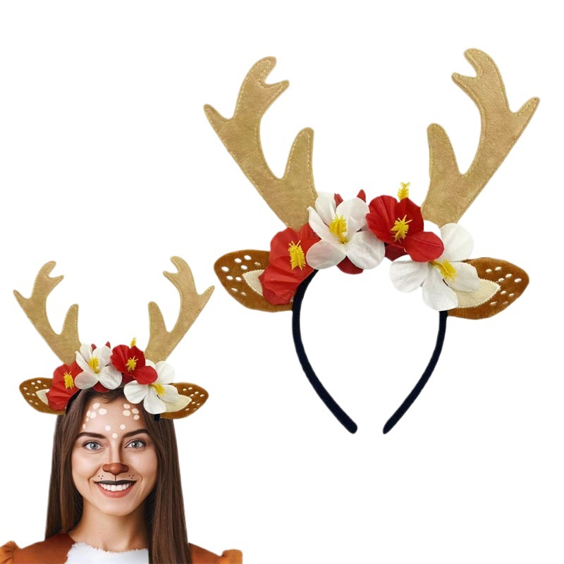 Reindeer Costume Set Tutu Skir - Reindeer Antlers Headband บทวิจารณ์และราคา
