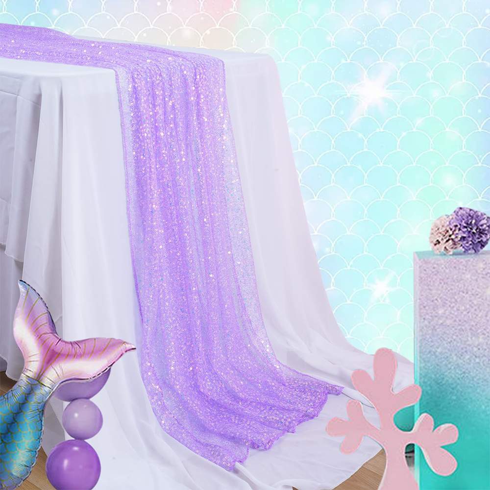 Mermaid Table Runner Iridescen - Christmas Table Runner บทวิจารณ์และราคา