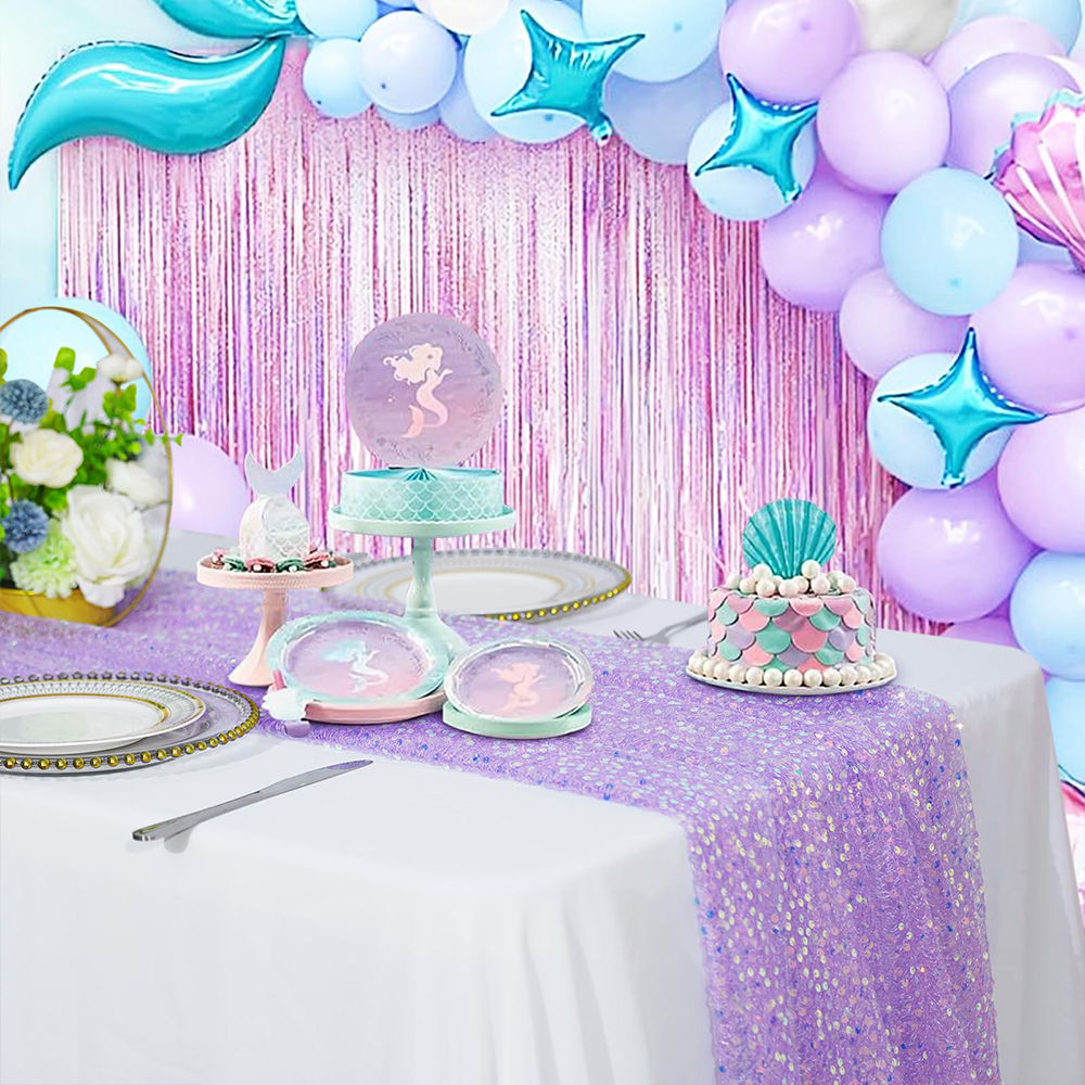 Mermaid Table Runner Iridescen - Christmas Table Runner บทวิจารณ์และราคา