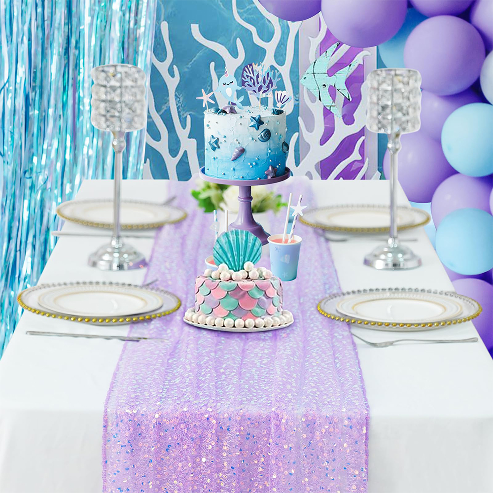 Mermaid Table Runner Iridescen - Christmas Table Runner บทวิจารณ์และราคา