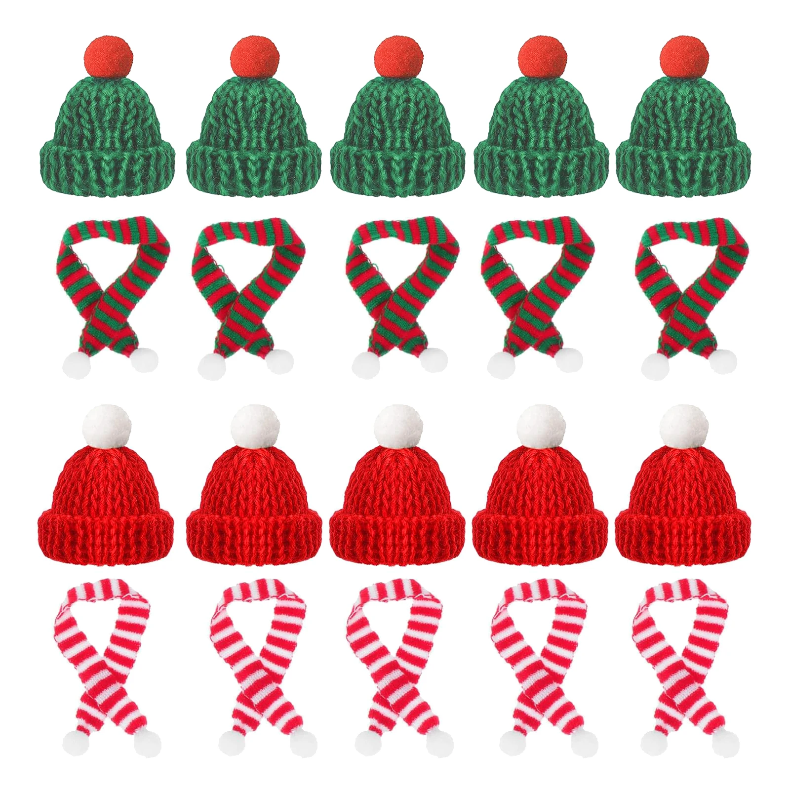 10/20pcs Mini Santa Hat & Scar - Santa Hat Plush บทวิจารณ์และราคา
