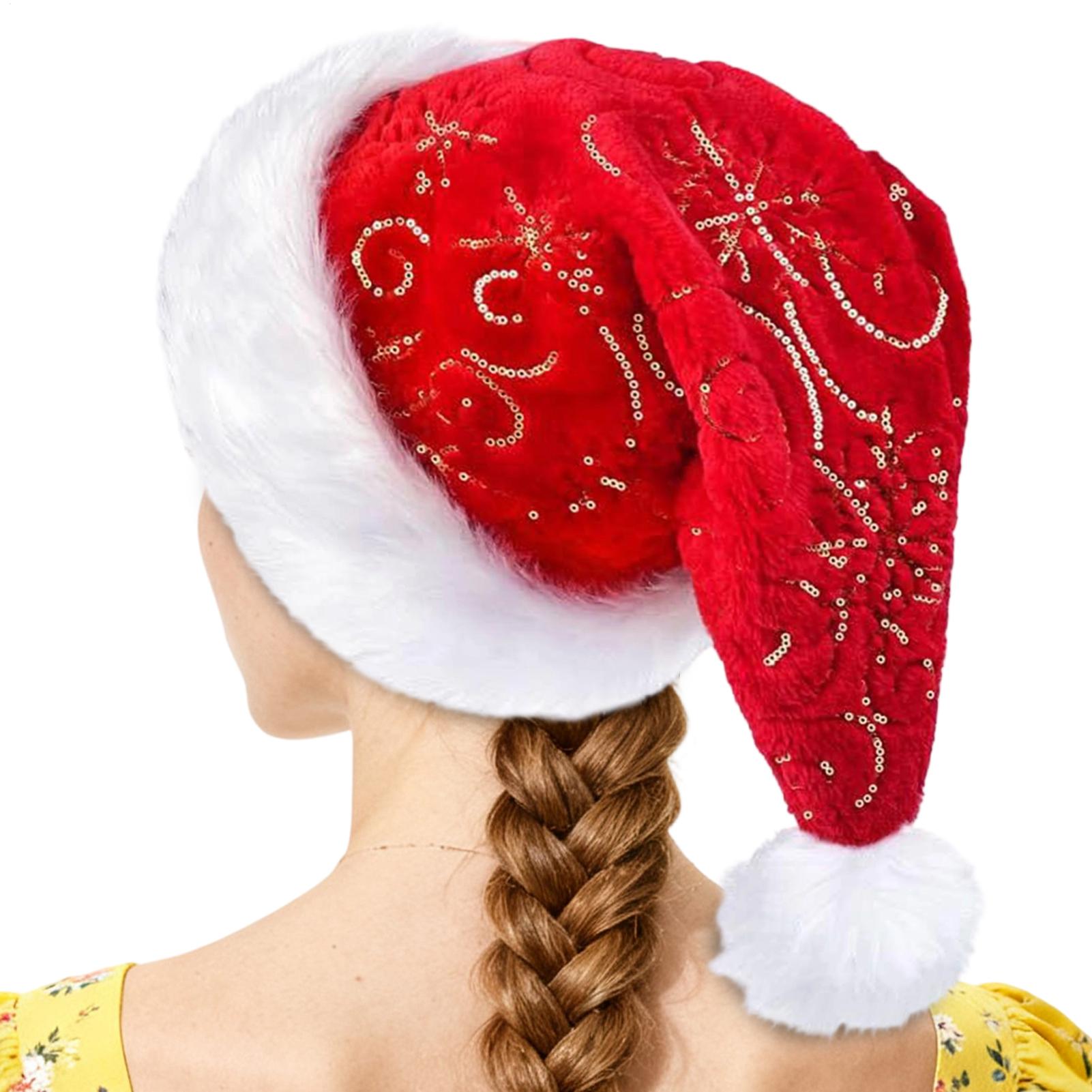 Plush Christmas Hat Portable W - Santa Hat Plush บทวิจารณ์และราคา