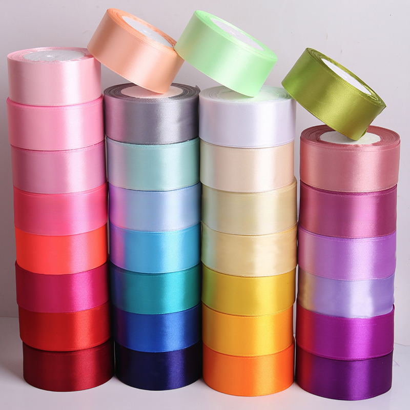 1Roll Satin Ribbon 4cm 25Yards - Ribbon Bow Gift บทวิจารณ์และราคา