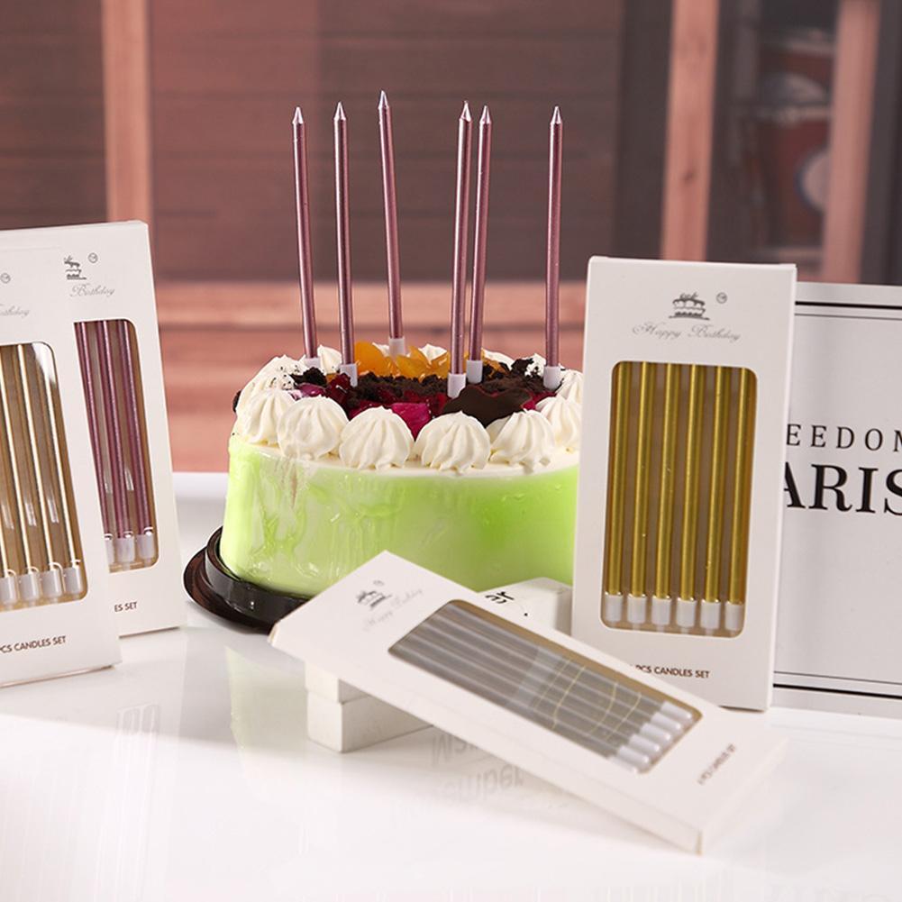 6/18pcs Metal Gold Silver Birt - Holiday Candle Set บทวิจารณ์และราคา