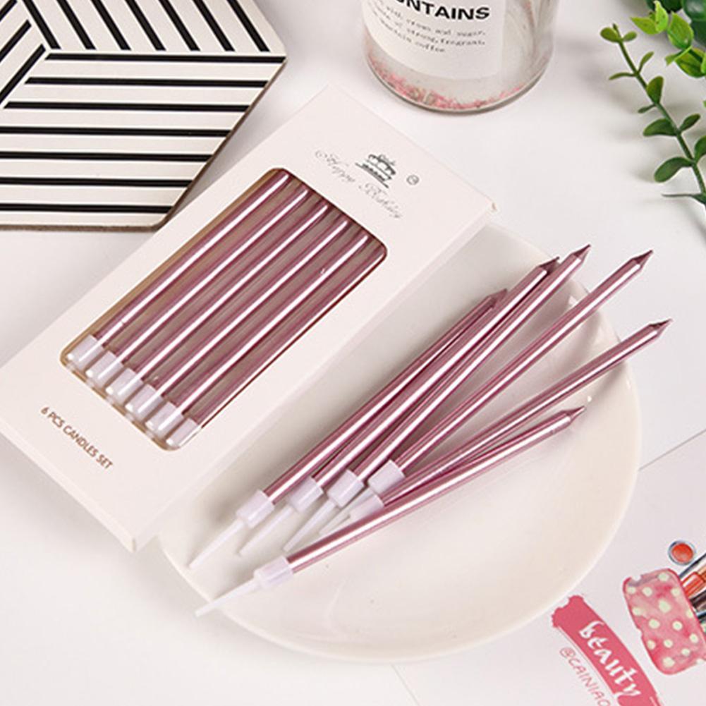 6/18pcs Metal Gold Silver Birt - Holiday Candle Set บทวิจารณ์และราคา