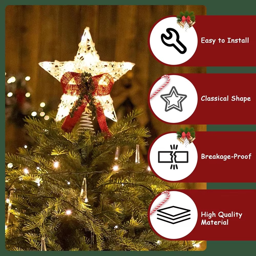 Christmas Tree LED Star Tree T - Star Tree Topper บทวิจารณ์และราคา