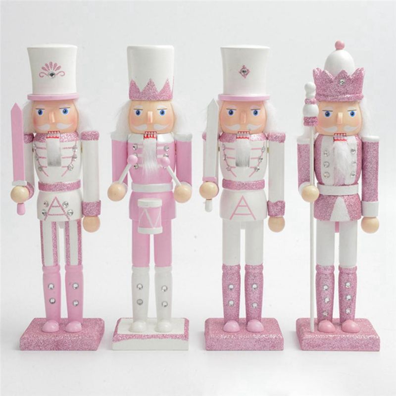 AT16 30cm Pink Wooden Nutcrack - Nutcracker Figurine บทวิจารณ์และราคา